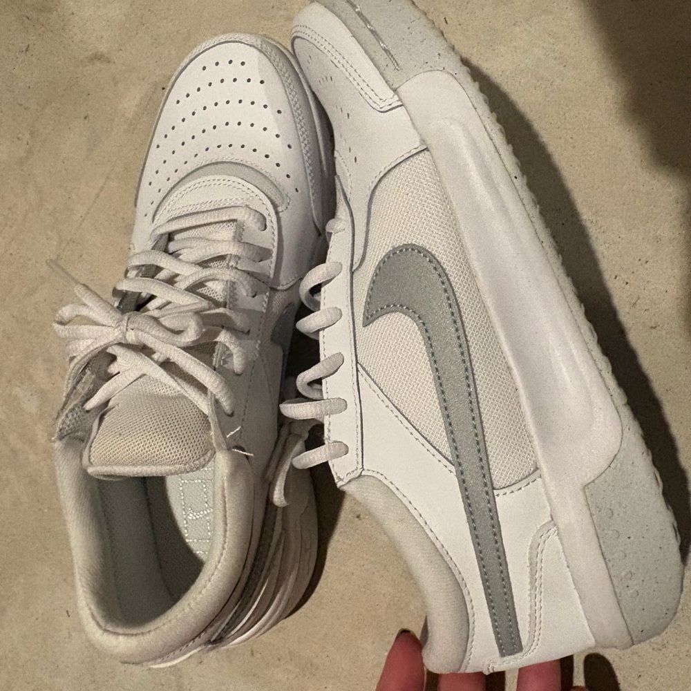 Nike White Low-Top Sneakers with Light Gray Details